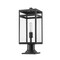 Z-Lite Nuri 1 Light Outdoor Pier Mounted Fixture, Black & Clear 596PHMR-533PM-BK - alternate 3